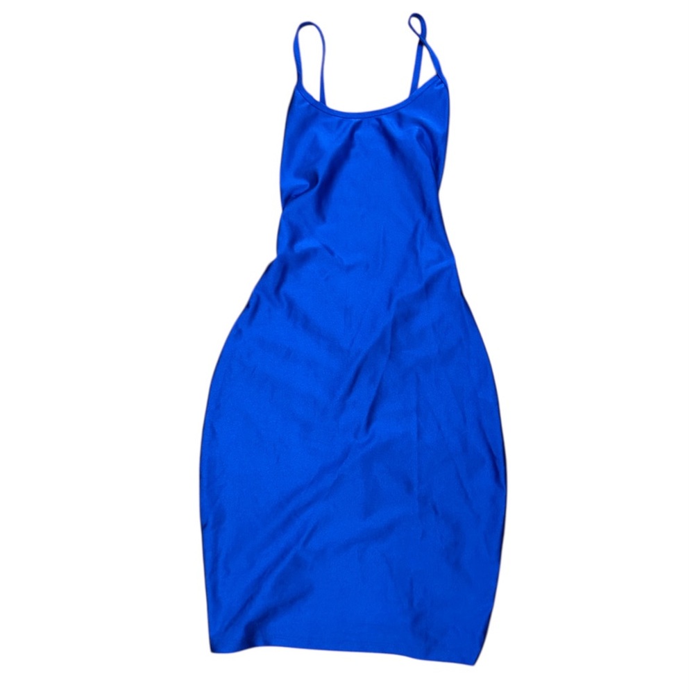 Fashion Nova Cut-Out Ruched Mini Dress – Royal Blue (S)
